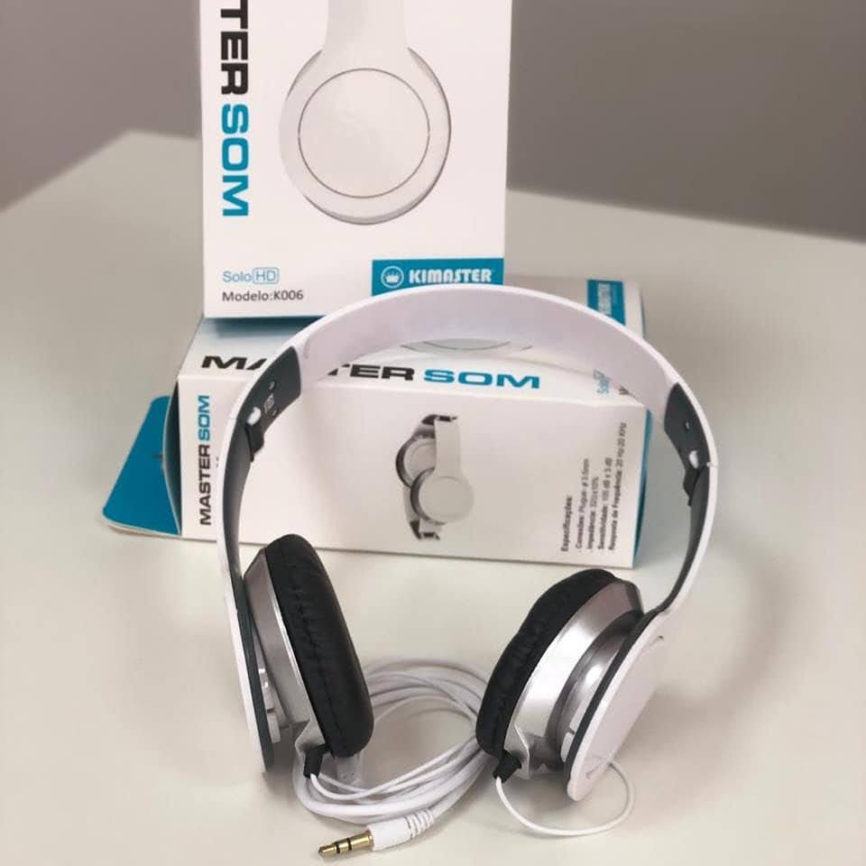 Fone de Ouvido Headphone Mastersom Kimaster K006 - Branco - Telecell  Celulares